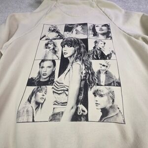 Taylor Swift The Eras Tour Hoodie Beige Cream Graphic Pullover Small
